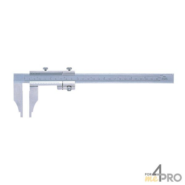 4mepro-pied à Coulisse Inox Professionnel 25 Cm à Bec Simple - Hauteur Bec 80 Mm