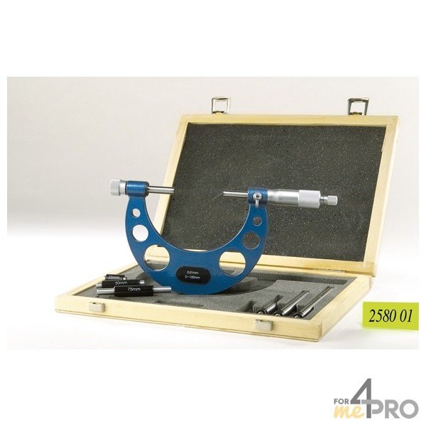 4mepro-micromètre Extérieur Avec Rallonge 0-100 Mm