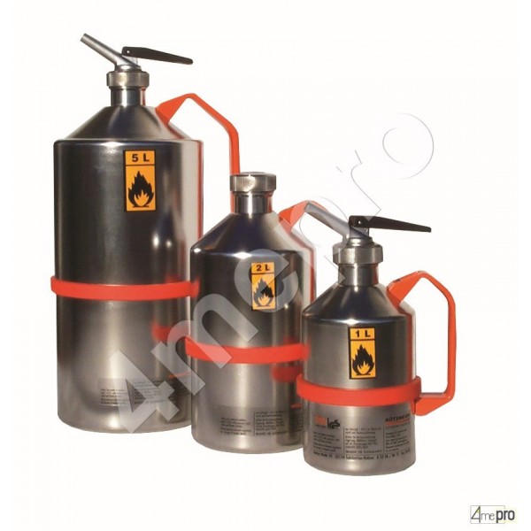 4mepro-bidon De Sécurité Inox 2 L Avec Bec Verseur
