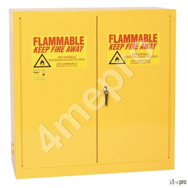 4mepro-armoire De Sécurité 170 L Jaune Pour Produits Inflammables