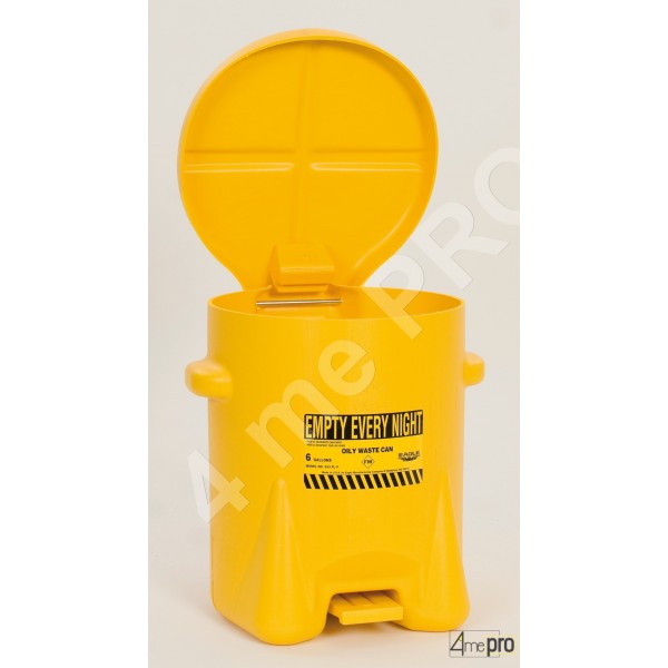 4mepro-poubelle Anti Feu à Pédales Pour Déchets 23 L