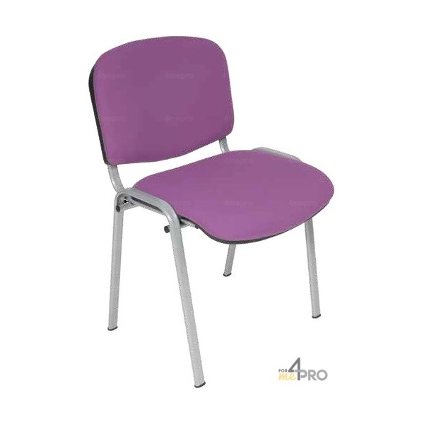 4mepro-chaise Visiteur Tissu Ds20 Sans Accoudoir Pieds Gris Alu