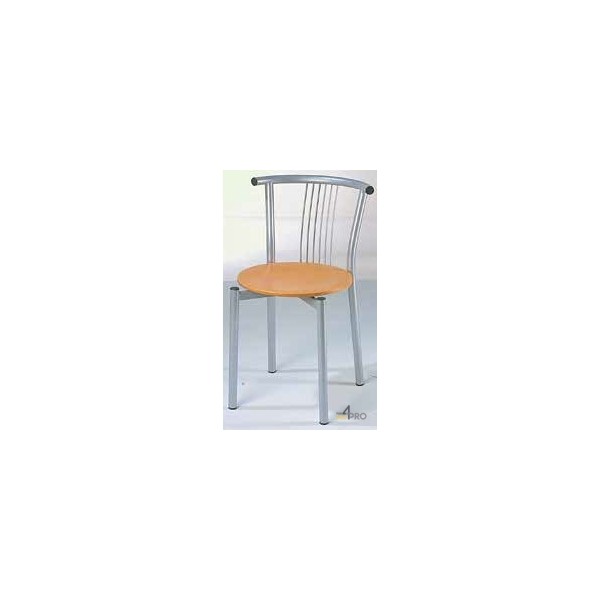 4mepro-chaise Avec Assise En Bois Vernis Naturel Resto