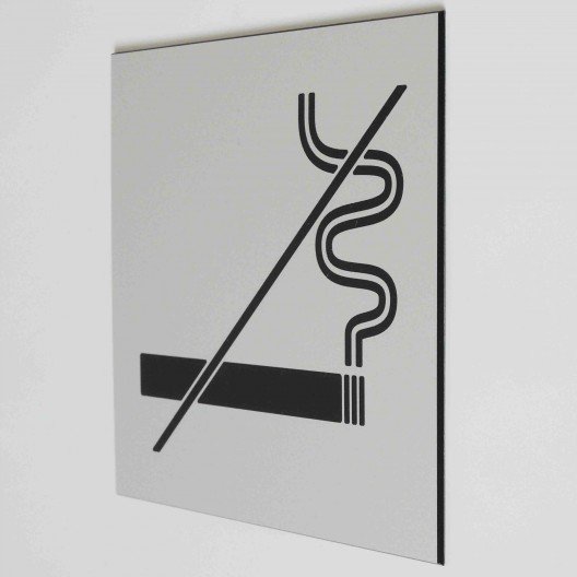 Plaque de porte "non fumeur" Pictogramme
