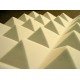 Mousse acoustique pyramide 60/95 mm blanc brut - Superficie : 6,48 m²