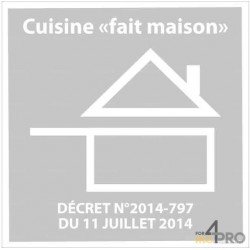 Panneau de restauration Cuisine "Fait Maison" avec décret