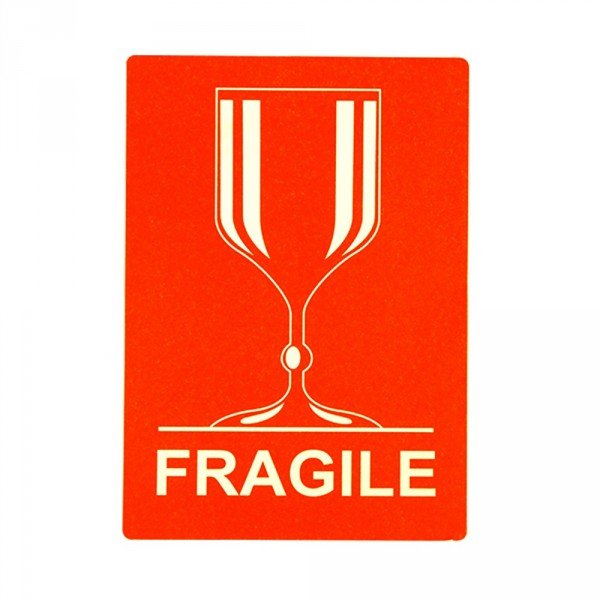 Étiquette autocollante Fragile