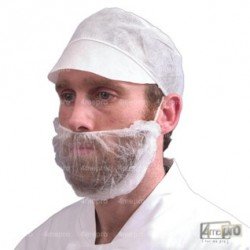 Masque cache barbe blanc en polypropylène