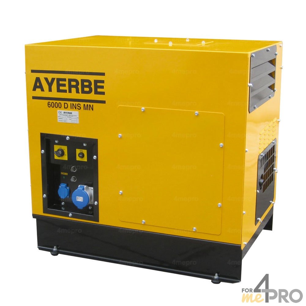Groupe électrogène diesel insonorisé Ayerbe 6000 D MN Lombardini