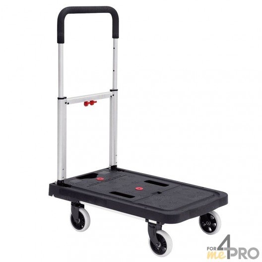 Chariot pliable aluminium 137 kg avec plateau polyéthylène