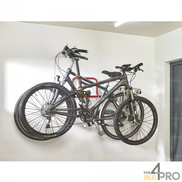Range vélo mural pliable avec mousse protectrice - 2 vélos