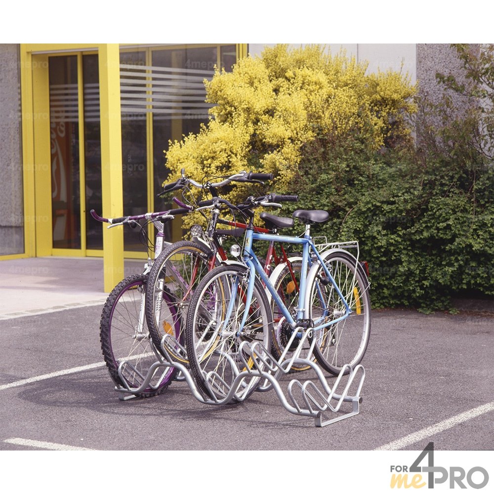 Support vélos en ligne 5 arceaux - 10 vélos - 4mepro