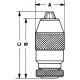 Mandrin auto-serrant DIN B18 trempé rectifié - capacité 3 à 16 mm