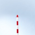 Potelet plastique rouge et blanc