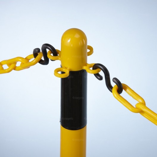 Potelet plastique jaune et noir