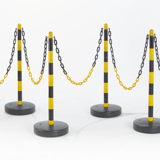 Potelet plastique jaune et noir