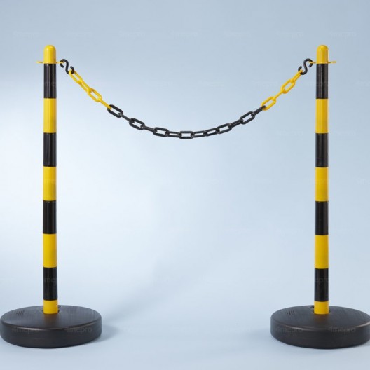 Potelet plastique jaune et noir