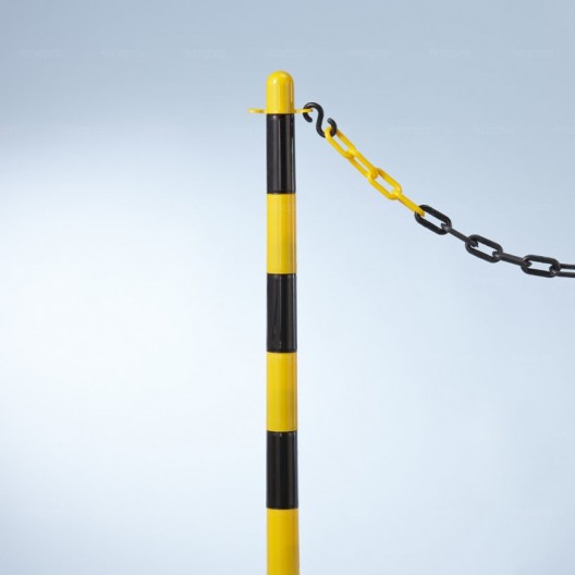 Potelet plastique jaune et noir