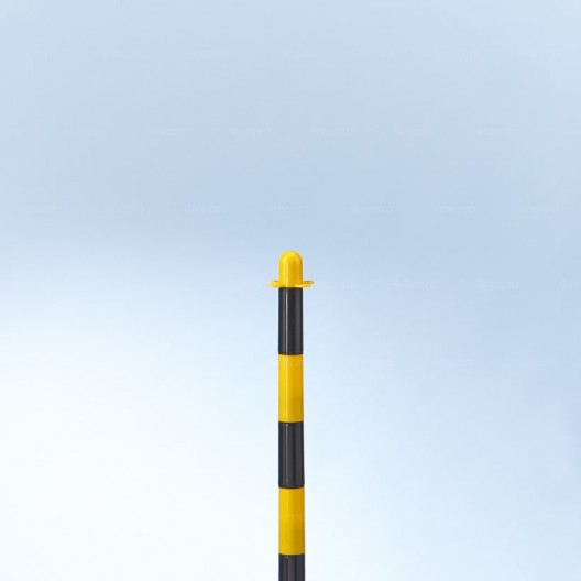 Potelet plastique jaune et noir
