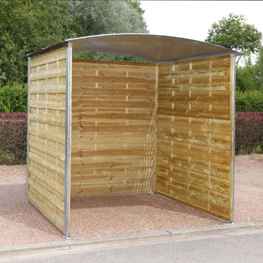 Abri extérieur 180 x 180 x 200 cm pour poubelles et vélos