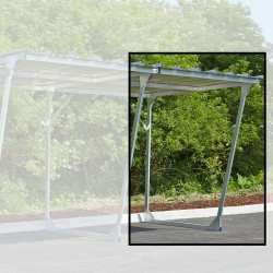 Extension pour abri galvanisé pour vélos, motos, scooters 4,4m²