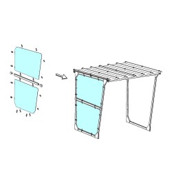 Bardage latéral gauche ou droit en plexiglass