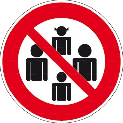 Panneau interdiction aux rassemblements de personnes