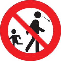 Panneau interdiction de s'éloigner de vos enfants