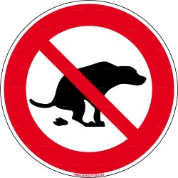 Panneau pollution canine interdite
