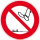 Panneau interdiction de marcher sur l'herbe