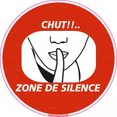 Panneau zone de silence, interdit au bruit