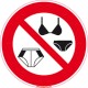 Panneau maillot de bain interdit