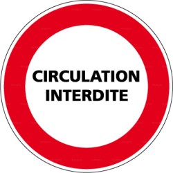 Panneau circulation interdite