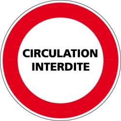 Panneau circulation interdite