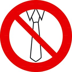 Panneau rond cravate interdite