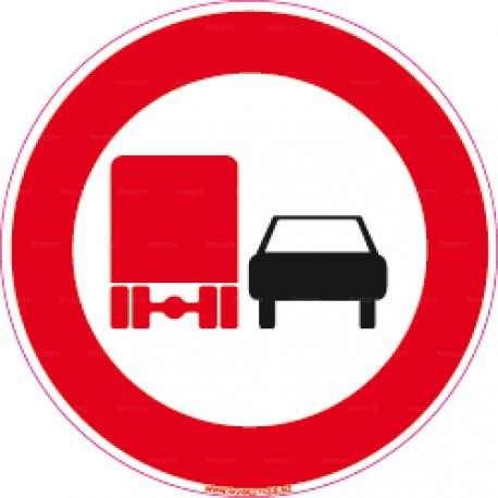 Panneau dépassement interdit aux véhicules de plus de 3,5 T