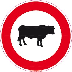 Panneau accès interdit aux troupeaux