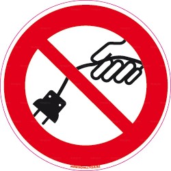 Panneau interdiction d'utiliser la prise électrique 2