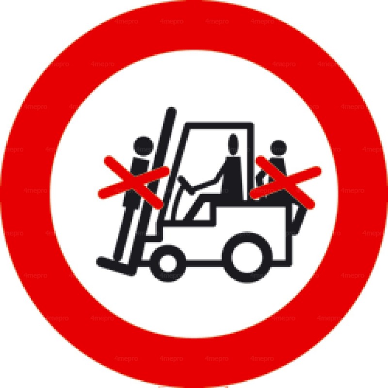 Panneau Rond Passagers Interdits Sur Le Chariot l vateur panneau-rond-passagers-interdits-sur-le-chariot-l-vateur