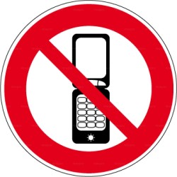 Panneau interdiction de téléphoner