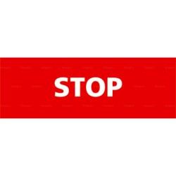 Panneau stop rectangulaire