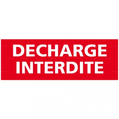 Panneau rectangulaire décharge interdite 1