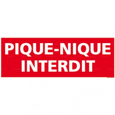 Panneau pique-nique interdit