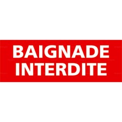 Panneau rectangulaire baignade interdite 1