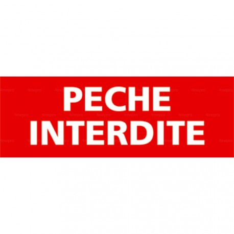 Panneau rectangulaire pêche interdite 1