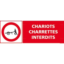Panneau chariots, charrettes interdits