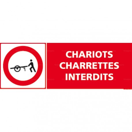 Panneau chariots, charrettes interdits