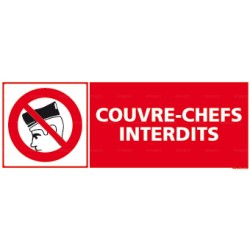 Panneau couvre-chefs interdits