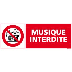 Panneau musique interdite