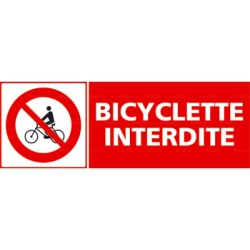 Panneau bicyclette interdite